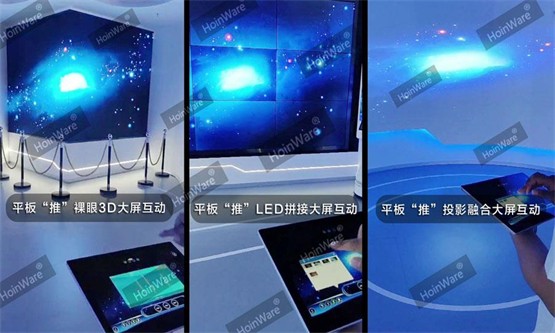 HoinWare多屏幕互甩软件，结合裸眼3D屏、LED拼接屏、投影融合屏打造科技展厅