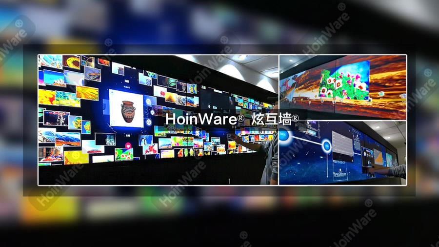 HoinWare炫互墙软件，互动图片墙软件，发展历程互动展示墙软件，产品互动展示墙软件